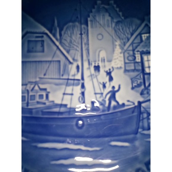 Christmas 1976 Jule After Plate Bing&Grondahl Christmas Welcome Copenhagen 9076 - Picture 6 of 6